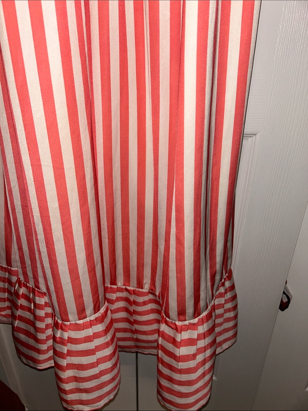 summersalt Nantucket Red White Striped Tie-Shoulder Nautical Smocked Dress XL - Picture 5 of 7